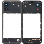 Рамка корпусу Motorola Moto E13 XT2345 (чорна зі склом камери)
