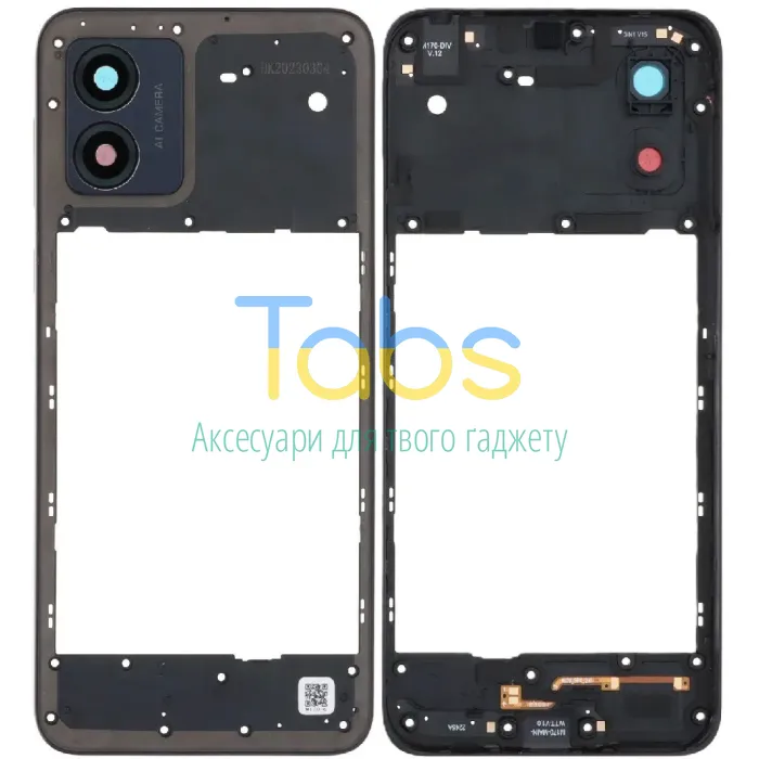 Рамка корпусу Motorola Moto E13 XT2345 (чорна зі склом камери) - зображення 1