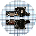 Шлейф Motorola Moto G54 XT2343, Moto G54 Power XT2343-6 з роз'ємами зарядки та навушників - нижня плата High Quality