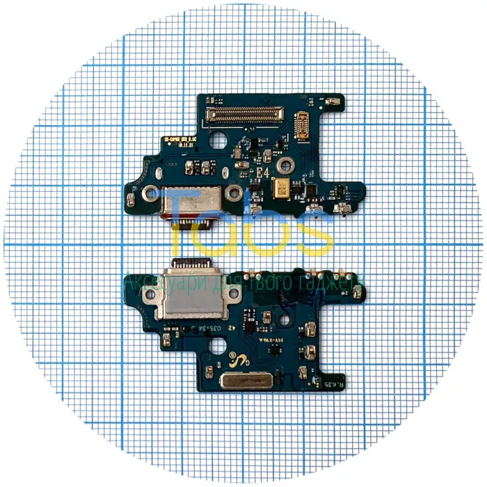 Шлейф Samsung Galaxy S20+ Plus G985F G986F з роз'ємом зарядки та мікрофоном - нижня плата Original Quality - зображення 1