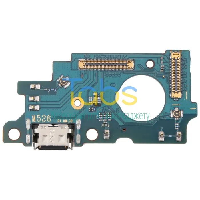 Шлейф для Samsung Galaxy M52 5G M526B з роз'ємом зарядки та мікрофоном - нижня плата High Quality - зображення 2