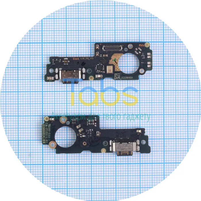 Шлейф для Xiaomi Poco M5, Redmi 10 5G с разъемом зарядки и микрофоном - нижняя плата Original Quality - изображение 1