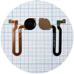Шлейф Motorola XT1970 One Vision, XT2013 One Action зі сканером відбитка пальця (чорний) Original Quality