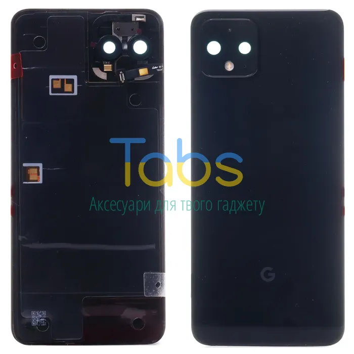 Задня кришка для Google Pixel 4 (чорна оригінал 100% зі склом камери) - зображення 1