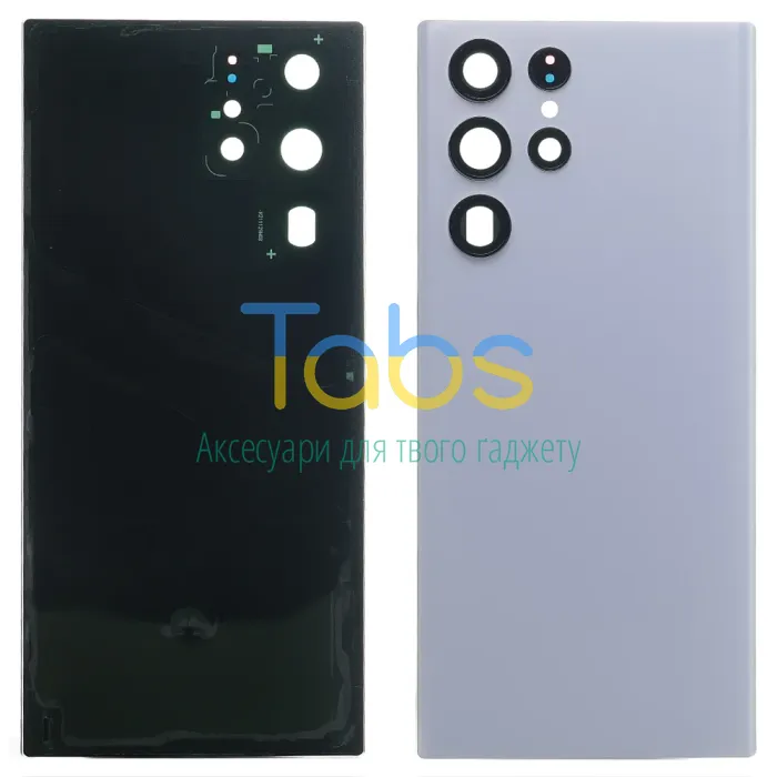 Задня кришка для Samsung Galaxy S22 Ultra 5G S908 (блакитна зі склом камери) - зображення 1
