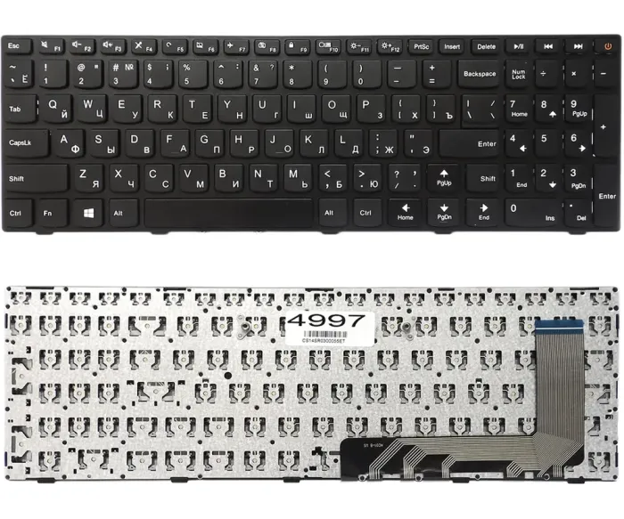 Клавіатура для Lenovo IdeaPad 110-15ISK 110-17ACL 110-17IKB 110-17ISK чорна PWR High Quality (5N20L25910)