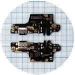 Шлейф Xiaomi Poco X3 X3 Pro, Poco X3 NFC з роз'ємами зарядки та навушників, з мікрофоном Оригінал Китай - нижня плата