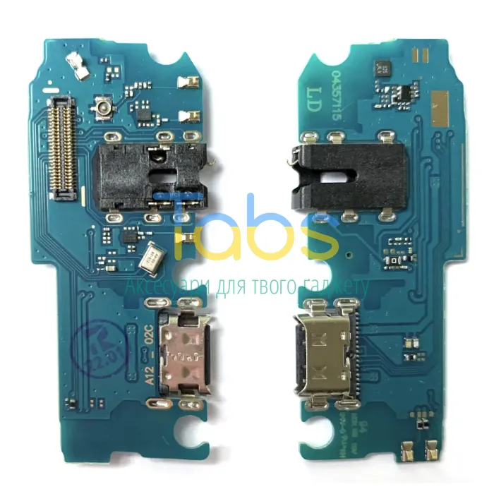 Шлейф Samsung Galaxy A12 A125F, Galaxy A12 Nacho A127 з роз'ємами зарядки, навушників та мікрофоном - нижня плата - зображення 1