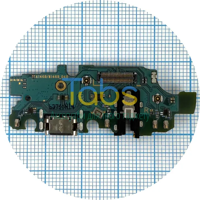 Шлейф Samsung Galaxy A14 5G A146B з роз'ємом зарядки та мікрофоном - нижня плата Original Quality - зображення 1