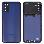 Задня кришка для Samsung Galaxy A03s A037F (синя  зі склом камери) Original Quality