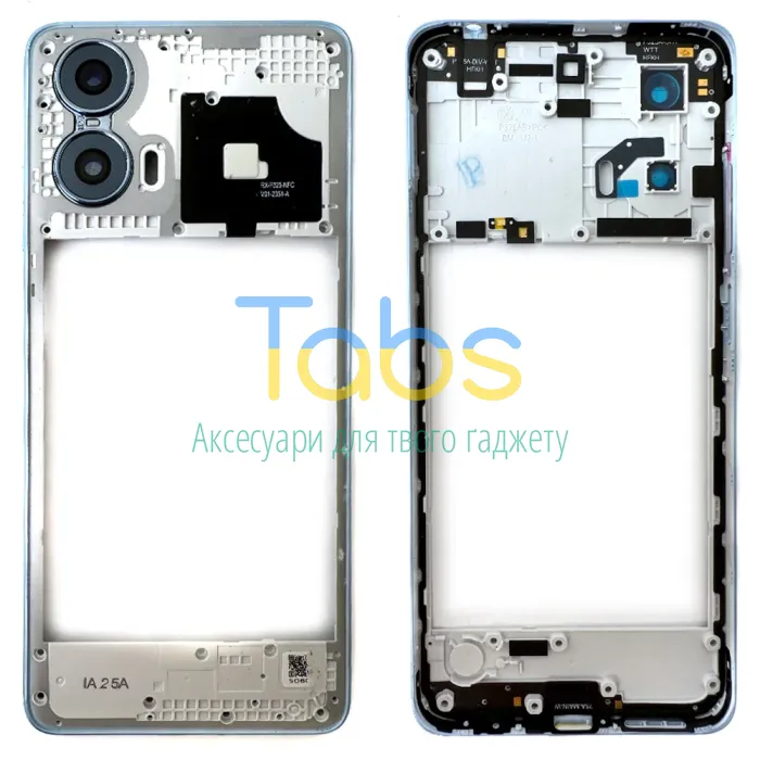 Рамка корпусу Motorola Moto G24 Power (блакитна зі склом камери) - зображення 1