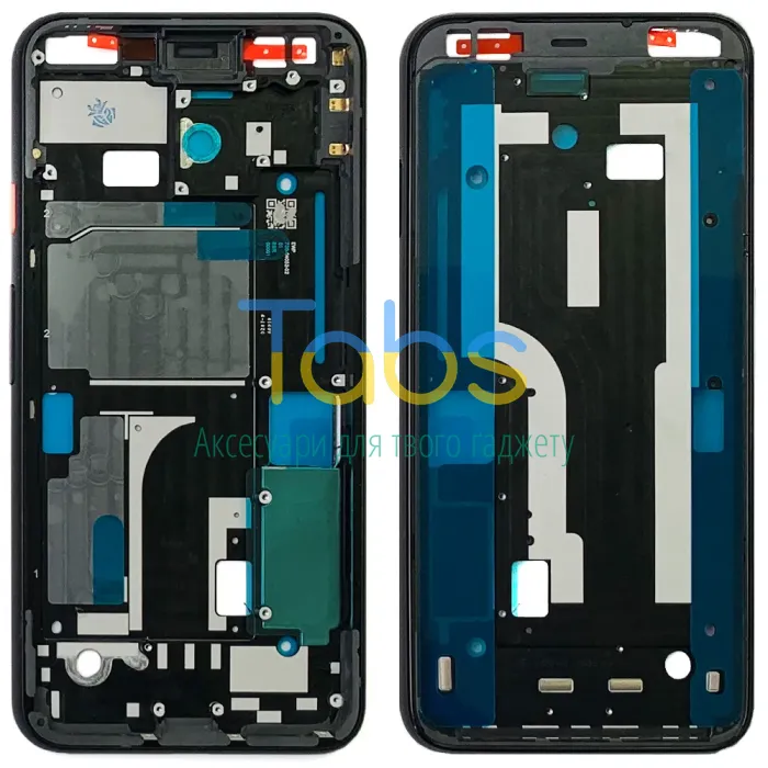 Рамка дисплея Google Pixel 4 (чорна з рожевою кнопкою) Original Quality - изображение 1