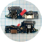 Шлейф Realme C55 RMX3710 з роз'ємами зарядки та навушників, мікрофоном - нижня плата Original Quality