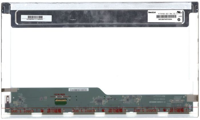 Матриця для ноутбука 17,3", Normal (стандарт), 30 pin eDP (знизу зліва), 1920x1080, Світлодіодна (LED), без кріплень, глянсова, Chi Mei (CMO), N173HGE-E21