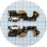 Шлейф Motorola XT1942 Moto One Power, P30 Note з роз'ємом зарядки та мікрофоном - нижня плата High Quality
