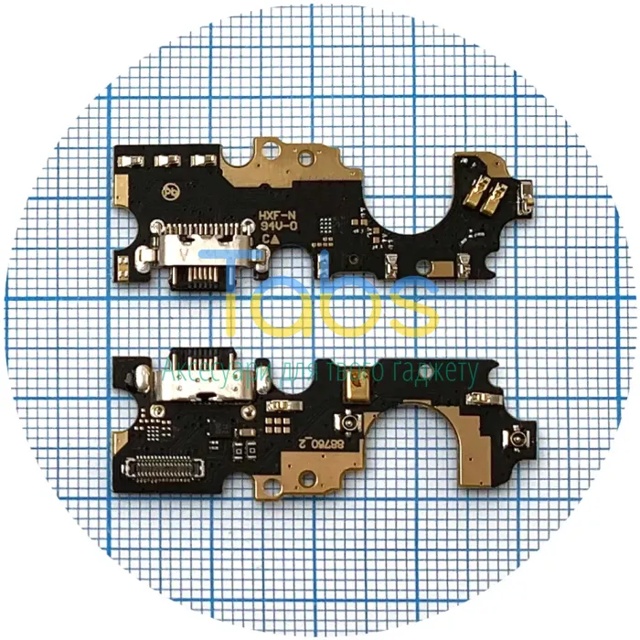 Шлейф Motorola XT1942 Moto One Power, P30 Note з роз'ємом зарядки та мікрофоном - нижня плата High Quality - зображення 1