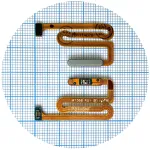 Шлейф Samsung Galaxy M13 M135F з кнопкою включення та сканером відбитка пальця (зелений) High Quality