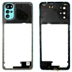Рамка корпусу Motorola Moto G22 XT2231-2 (блакитна зі склом камери)