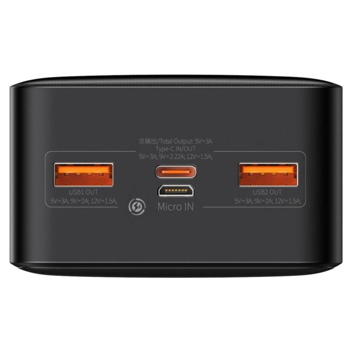 Універсальна Мобільна Батарея Power Bank Baseus Bipow 20W 30000 mAh Cable USB to Micro 25cm (PPBD0504xx) Колір БIлий, 02