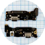 Шлейф Xiaomi Redmi Note 10 Pro, Redmi Note 10 Pro Max з роз'ємом зарядки та мікрофоном - нижня плата Original Quality