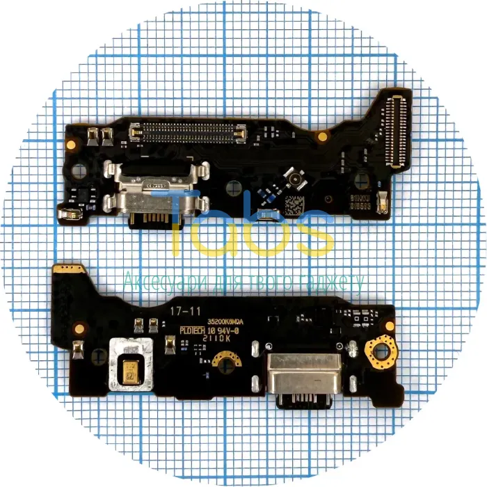 Шлейф Xiaomi Redmi Note 10 Pro, Redmi Note 10 Pro Max з роз'ємом зарядки та мікрофоном - нижня плата Original Quality - зображення 1