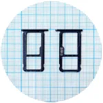 Тримач SIM карти Nokia 8.1, X7 2018, Nokia 7.1 Plus (синій на 2 SIM)