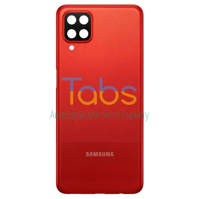 Задня кришка для Samsung Galaxy A12 A125F (червона зі склом камери) Original Quality - зображення 1