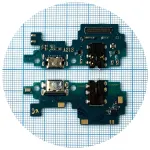 Шлейф Samsung Galaxy A21s A217F з роз'ємом зарядки, навушників та мікрофоном Оригінал 100% - нижня плата