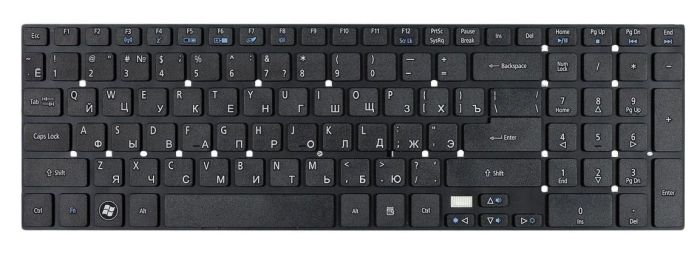 Клавіатура для ноутбука Acer Aspire 5755, 5755G, 5830, 5830G, 5830T, 5830TG, E5-571 Black, (No Frame), UA