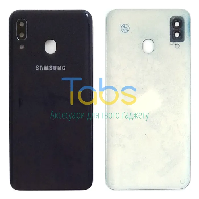 Задня кришка для Samsung Galaxy A20 2019 A205F (синя зі склом камери) - зображення 1