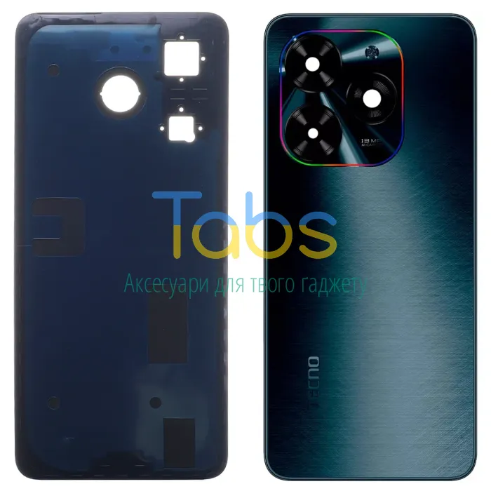 Задняя крышка для Tecno Spark Go 2024 BG6 (чорна зі склом камери) Original Quality - изображение 1