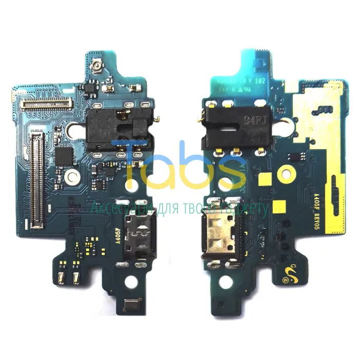Шлейф Samsung Galaxy A40 2019 A405F з роз'ємом зарядки, навушників та мікрофоном Оригінал Китай - нижня плата - зображення 1