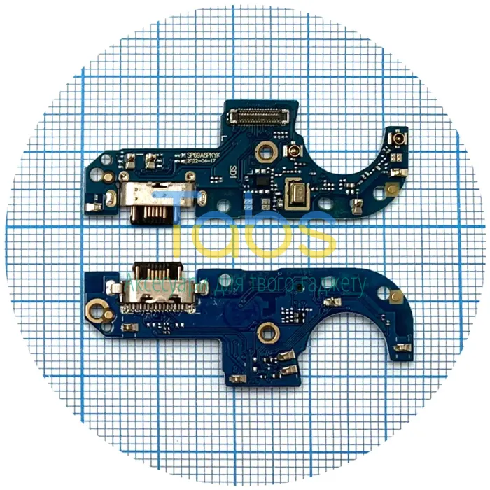 Шлейф Motorola Moto G42 XT2233-2 з роз'ємом зарядки та мікрофоном - нижня плата High Quality - зображення 1