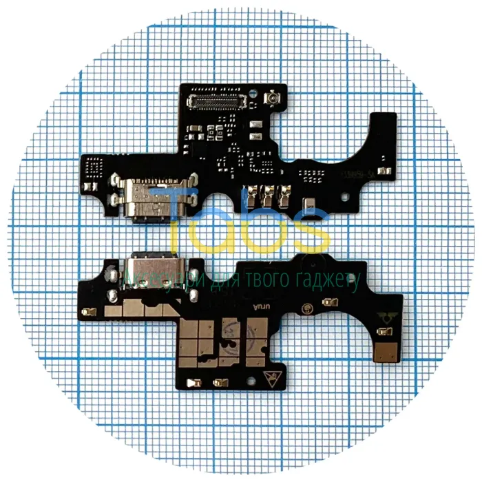 Шлейф ZTE Blade A7s 2020 з роз'ємом зарядки та мікрофоном - нижня плата High Quality - зображення 1