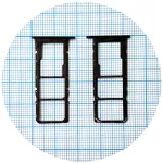 Тримач SIM карти Huawei P Smart 2021, Y7a (чорний на 2 SIM + Micro SD)