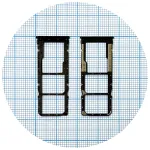 Тримач SIM карти та карти пам'яті Xiaomi Redmi Note 8, Redmi Note 8T (чорний на 2 SIM + Micro SD)