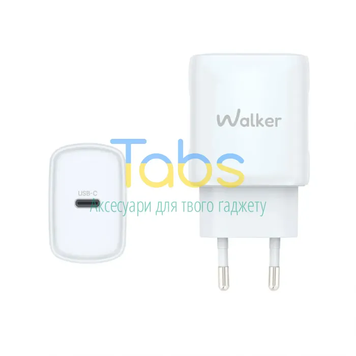 Мережевий зарядний пристрій (адаптер) 2в1 WALKER WH-64 PD_25W + Data Cable Type-C to Lightning white - зображення 11