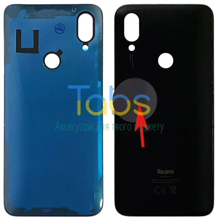 Задня кришка для Xiaomi Redmi 7 m1810f6lg (чорна оригінал OEM - уцінка) - изображение 1