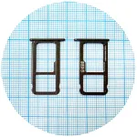 Тримач SIM карти Nokia 8.1, X7 2018, Nokia 7.1 Plus (сірий на 2 SIM)