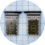 Тримач Sim картки Samsung Galaxy S23 5G S911, Galaxy S23+ Plus 5G S916 (чорний на 2 SIM)