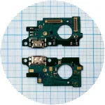 Шлейф Samsung Galaxy M52 5G M526B з роз'ємом зарядки та мікрофоном - нижня плата Original Quality