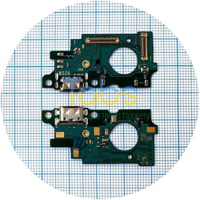 Шлейф Samsung Galaxy M52 5G M526B з роз'ємом зарядки та мікрофоном - нижня плата Original Quality - зображення 1