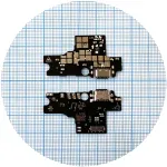 Шлейф ZTE Blade A51 з роз'ємом зарядки та мікрофоном - нижня плата High Quality