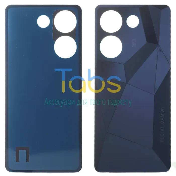 Задня кришка для Tecno Camon 20 Pro CK7n (чорна) Original Quality - зображення 1