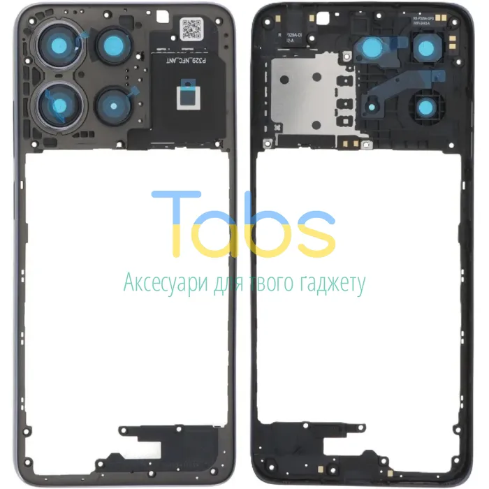Рамка корпусу Motorola Moto G15 Power XT2521-5, Moto G15 XT2521-3 (сіра зі склом камери) - изображение 1