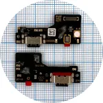 Шлейф Xiaomi Redmi 13 з роз'ємом зарядки та мікрофоном - нижня плата High Quality