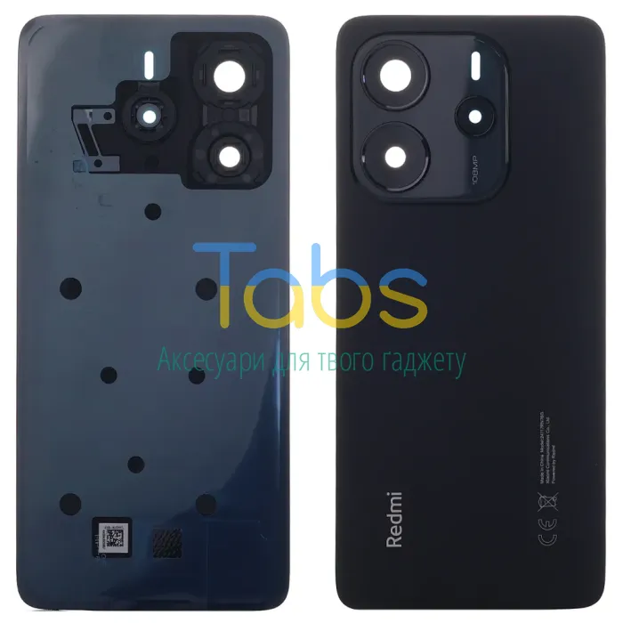 Задня кришка для Xiaomi Redmi Note 14 4G (чорна Original New зі склом камери) - зображення 1