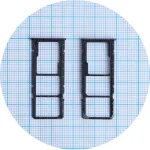 Тримач Sim картки та картки пам'яті Realme C55 RMX3710 (чорний на 2 SIM + Micro SD)