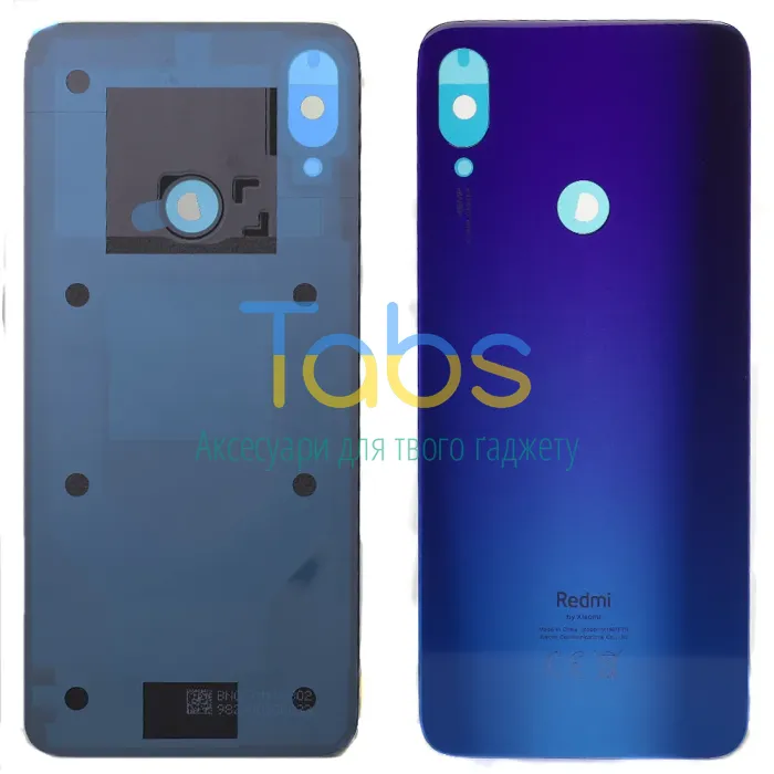 Задня кришка для Xiaomi Redmi Note 7 m1901f7g, Redmi Note 7 Pro m1901f7s (синя Original New) - зображення 1