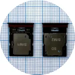 Тримач Sim картки Xiaomi Redmi Note 11 Pro+ Plus 5G (чорний 2 SIM (1 SIM + Micro SD))